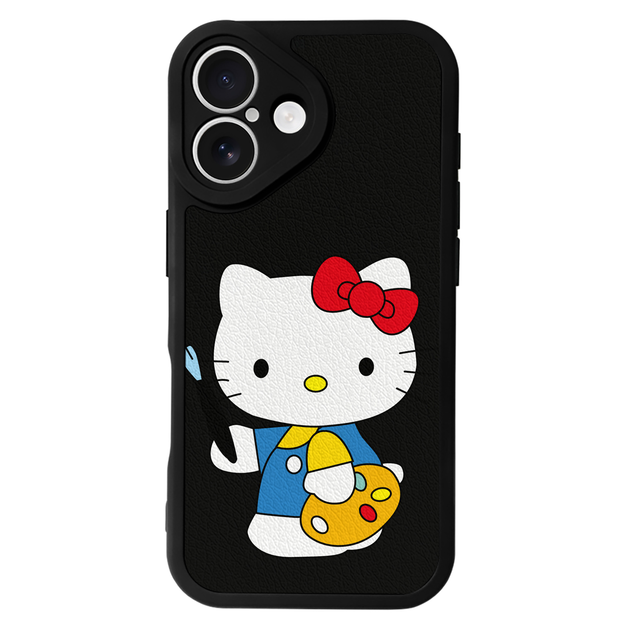 （画像用） Hello Kitty ハローキティ 【iPhone 16シリーズ対応】シリコンスマホケース（レザー調） 材質：シリコン